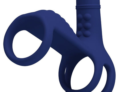 PRETTY LOVE - ELISH VIBRATING RING WITH EXTENSION BLUE