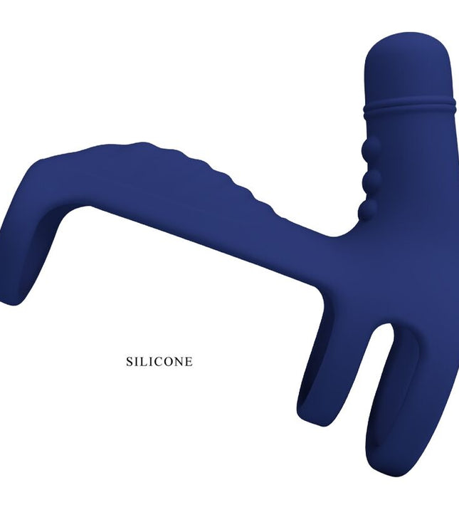 PRETTY LOVE - ELISH VIBRATING RING WITH EXTENSION BLUE