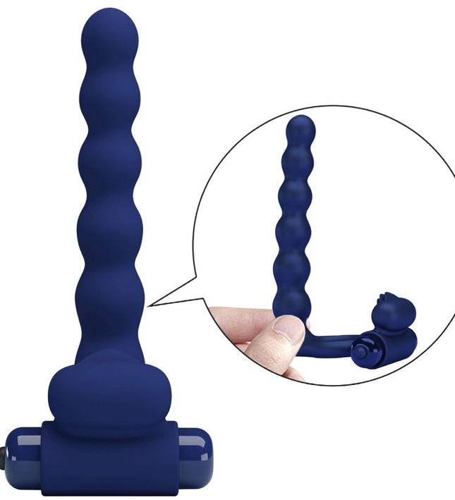 PRETTY LOVE - AJMAL VIBRATING RING WITH PLUG BLUE