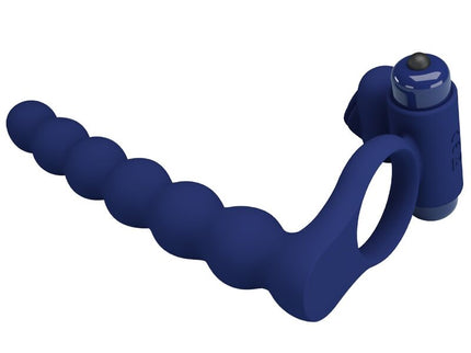 PRETTY LOVE - AJMAL VIBRATING RING WITH PLUG BLUE