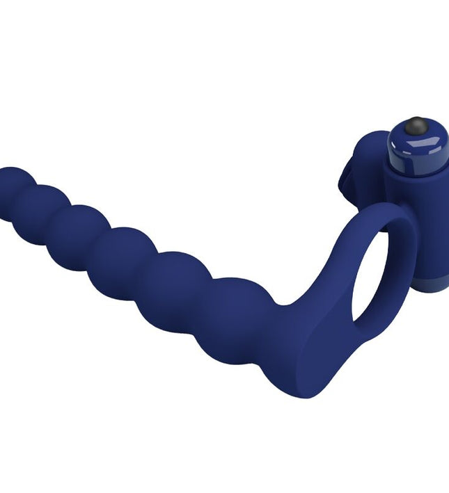 PRETTY LOVE - AJMAL VIBRATING RING WITH PLUG BLUE
