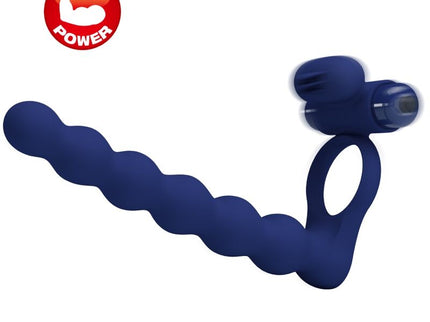 PRETTY LOVE - AJMAL VIBRATING RING WITH PLUG BLUE