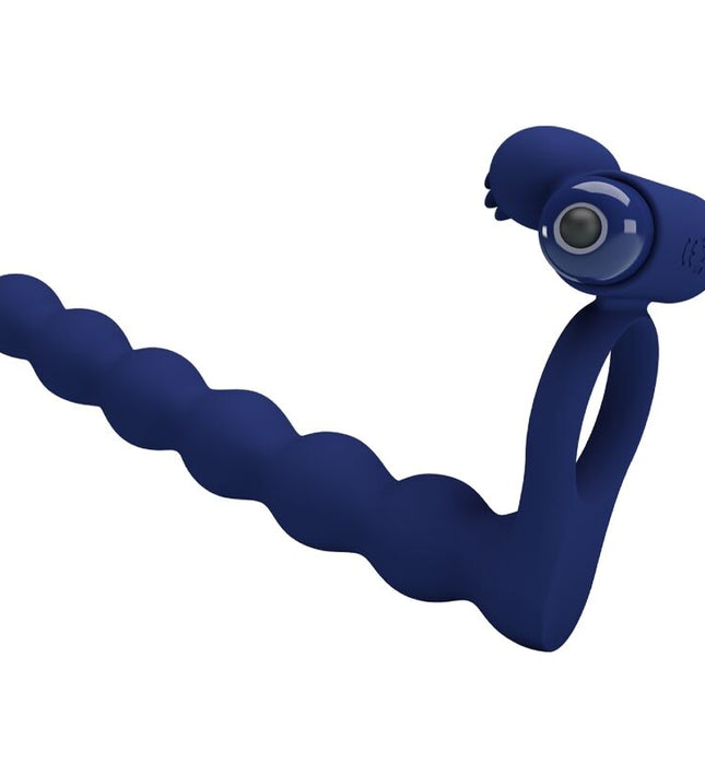PRETTY LOVE - AJMAL VIBRATING RING WITH PLUG BLUE