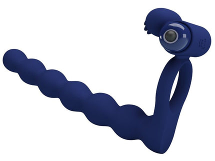 PRETTY LOVE - AJMAL VIBRATING RING WITH PLUG BLUE