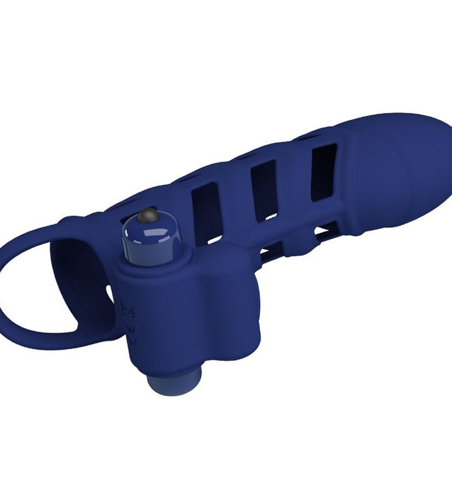 PRETTY LOVE - ALTAF VIBRATOR RING WITH SILICONE SHEATH BLUE