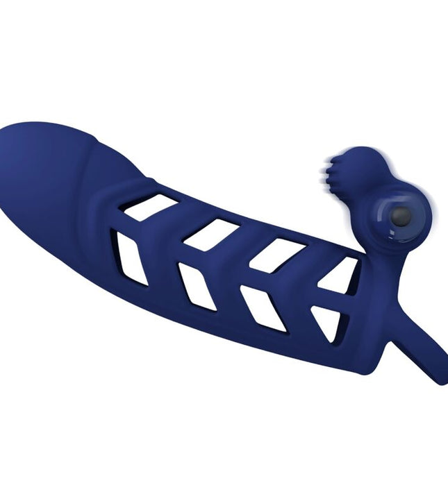 PRETTY LOVE - ALTAF VIBRATOR RING WITH SILICONE SHEATH BLUE