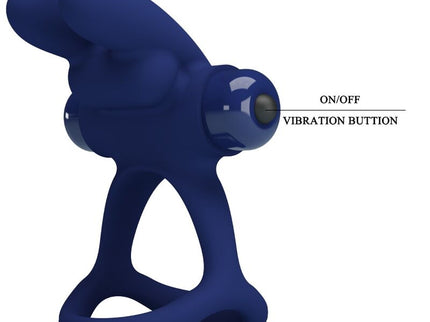 PRETTY LOVE - FRANCISCO DOUBLE VIBRATING RING RABBIT BLUE