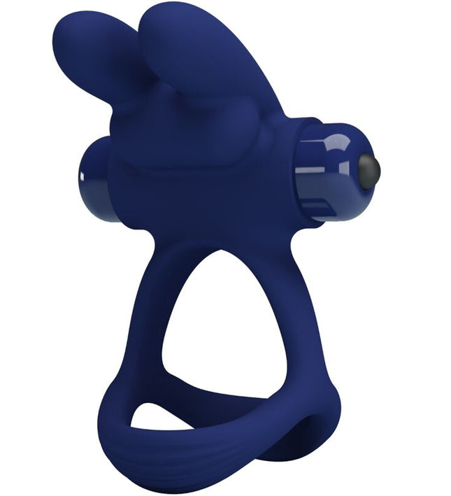 PRETTY LOVE - FRANCISCO DOUBLE VIBRATING RING RABBIT BLUE