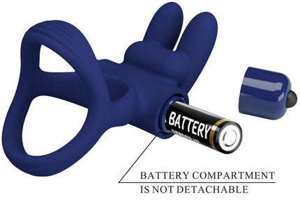 PRETTY LOVE - FRANCISCO DOUBLE VIBRATING RING RABBIT BLUE