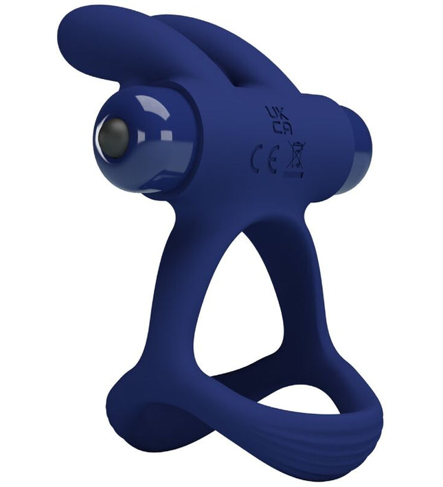 PRETTY LOVE - FRANCISCO DOUBLE VIBRATING RING RABBIT BLUE