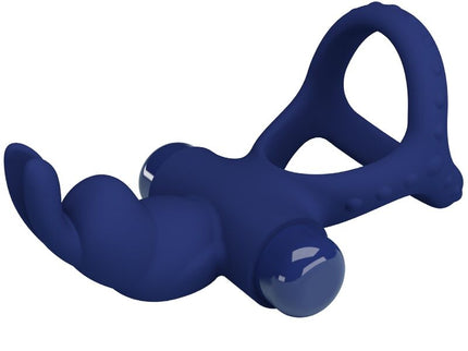 PRETTY LOVE - LUCHITO DOUBLE VIBRATING RING RABBIT BLUE