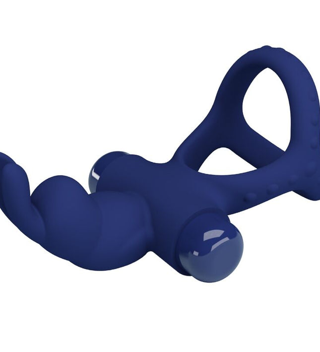 PRETTY LOVE - LUCHITO DOUBLE VIBRATING RING RABBIT BLUE