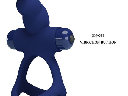 PRETTY LOVE - LUCHITO DOUBLE VIBRATING RING RABBIT BLUE
