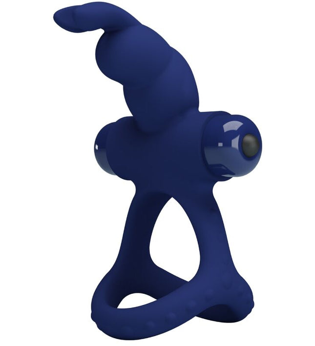 PRETTY LOVE - LUCHITO DOUBLE VIBRATING RING RABBIT BLUE