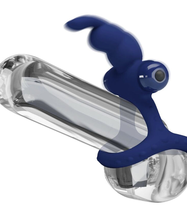 PRETTY LOVE - LUCHITO DOUBLE VIBRATING RING RABBIT BLUE