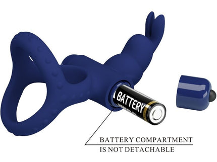 PRETTY LOVE - LUCHITO DOUBLE VIBRATING RING RABBIT BLUE