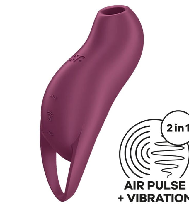 SATISFYER - POCKET PRO 1 CLITORIS STIMULATOR GARNET