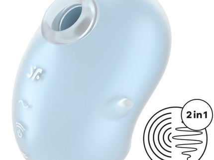 SATISFYER - CUTIE GHOST LAY-ON VIBRATOR LIGHT BLUE