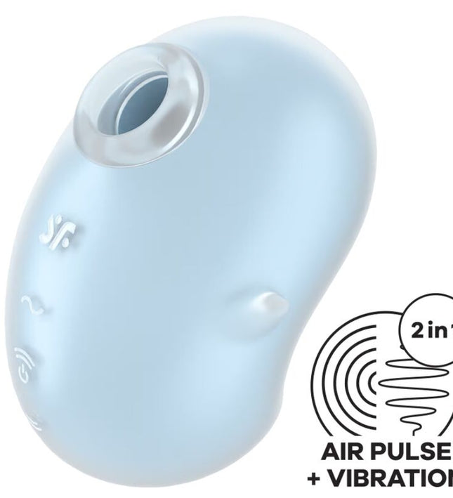 SATISFYER - CUTIE GHOST LAY-ON VIBRATOR LIGHT BLUE