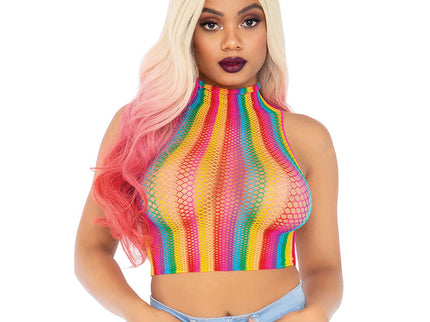 LEG AVENUE - MULTICOLOR NET TOP
