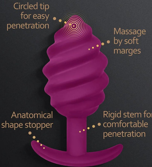G-VIBE - GPLUG TWIST 2 PURPLE ANAL PLUG