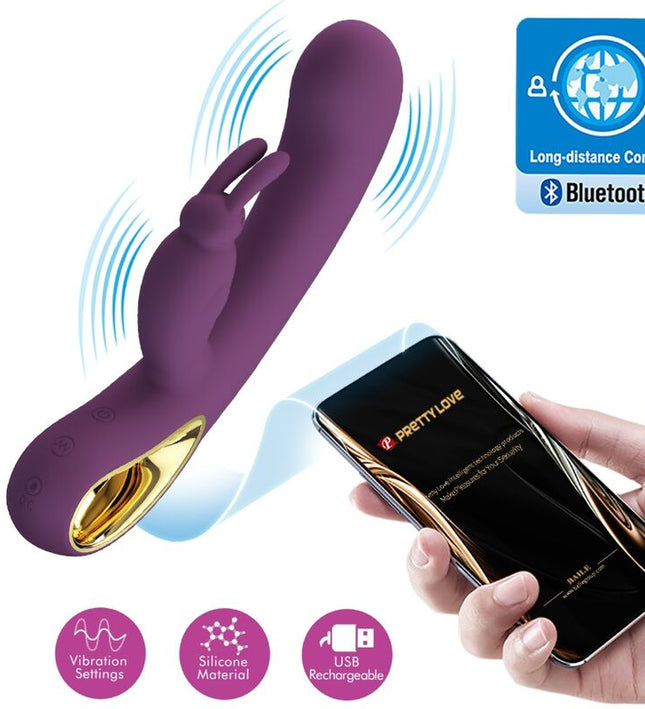 PRETTY LOVE - LIAM RABBIT VIBRATOR & G SPOT STIMULATOR PURPLE