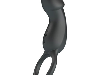 PRETTY LOVE - TRAE VIBRATING BLACK RING WITH STIMULATOR