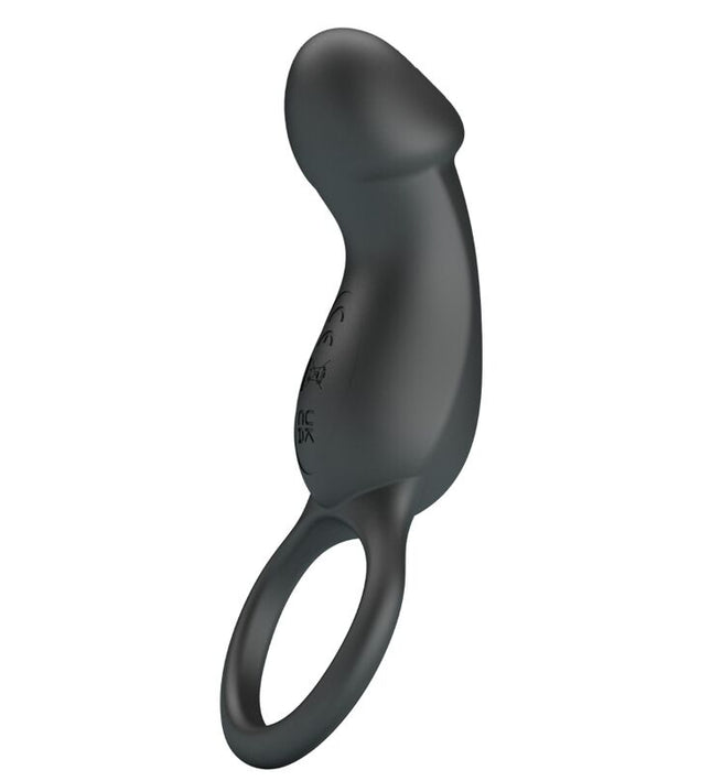 PRETTY LOVE - TRAE VIBRATING BLACK RING WITH STIMULATOR