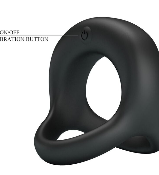 PRETTY LOVE - ELLIOTT  BLACK VIBRATOR RING