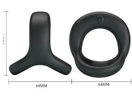 PRETTY LOVE - ELLIOTT  BLACK VIBRATOR RING