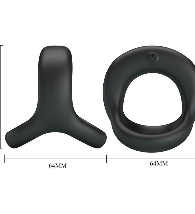 PRETTY LOVE - ELLIOTT  BLACK VIBRATOR RING