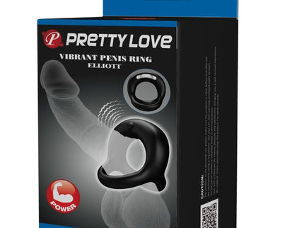 PRETTY LOVE - ELLIOTT  BLACK VIBRATOR RING