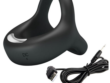 PRETTY LOVE - ELLIOTT  BLACK VIBRATOR RING