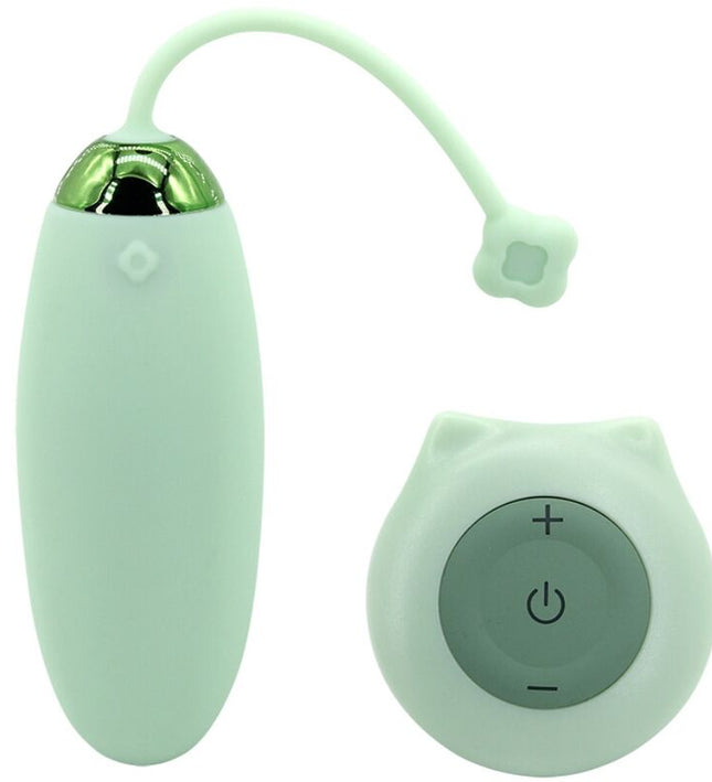 ARMONY - KITTY FUN EGG VIBRATOR REMOTE CONTROL 10 VIBRATIONS GREEN