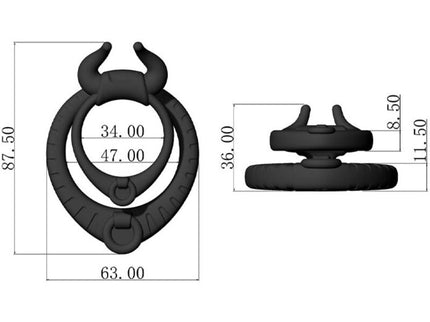 ARMONY - BULL'S PASION RING BLACK