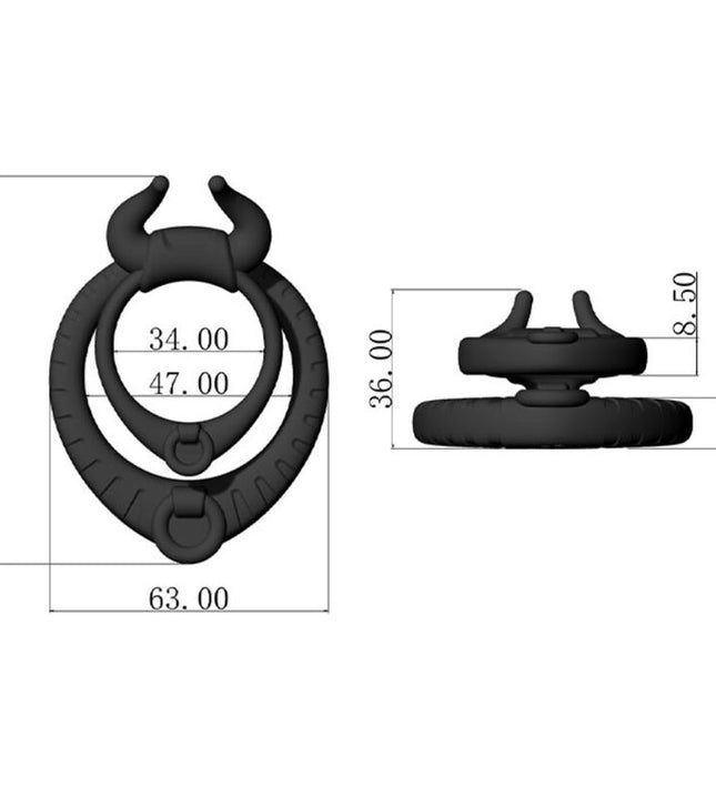 ARMONY - BULL'S PASION RING BLACK
