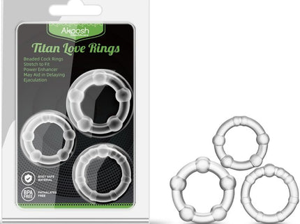 ARMONY - TITAN LOVE BEADED RING FLESH