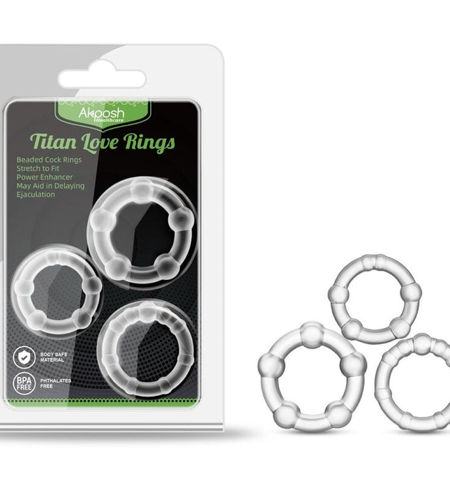 ARMONY - TITAN LOVE BEADED RING FLESH