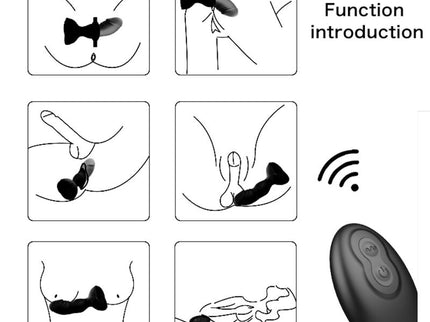 ARMONY - EXTREME A BLOOM ROSE VIBRATOR & ANAL PLUG REMOTE CONTROL BLACK