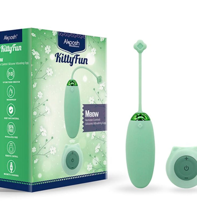 ARMONY - KITTY FUN EGG VIBRATOR REMOTE CONTROL 10 VIBRATIONS GREEN