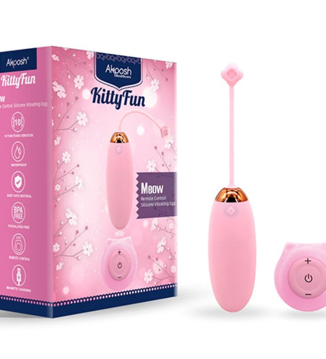 ARMONY - KITTY FUN EGG VIBRATOR REMOTE CONTROL 10 VIBRATIONS PINK