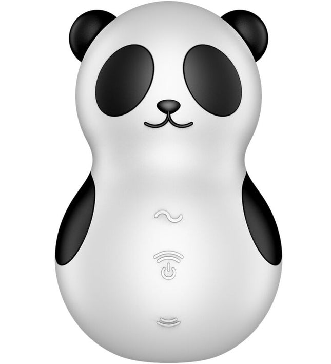 SATISFYER - POCKET PANDA STIMULATOR & VIBRATOR BLACK AND WHITE