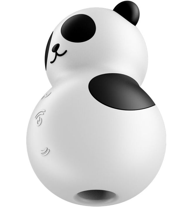 SATISFYER - POCKET PANDA STIMULATOR & VIBRATOR BLACK AND WHITE