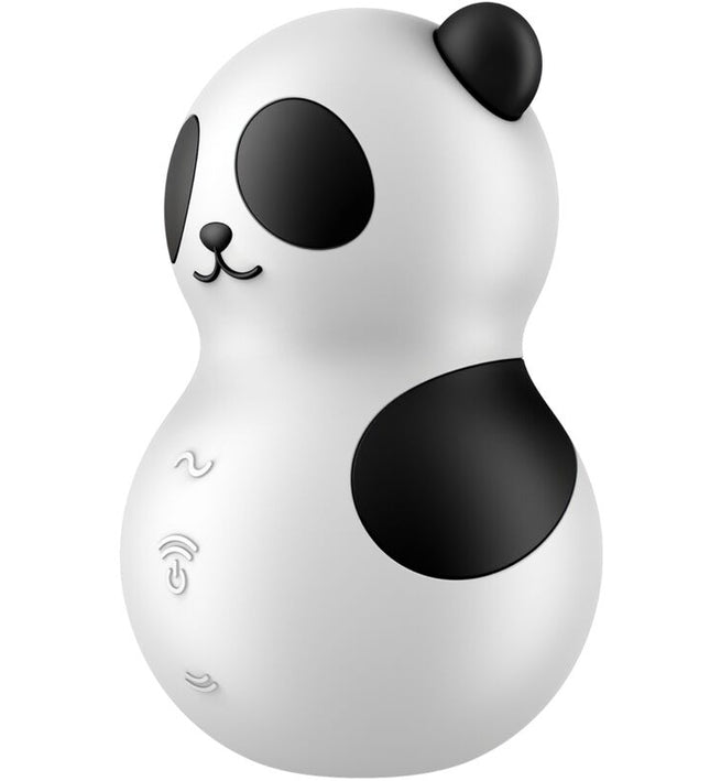 SATISFYER - POCKET PANDA STIMULATOR & VIBRATOR BLACK AND WHITE