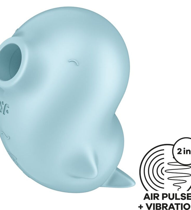 SATISFYER - SASSY SEAL STIMULATOR & VIBRATOR BLUE