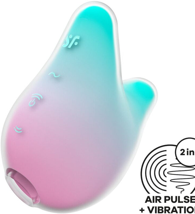 SATISFYER - MERMAID VIBES STIMULATOR & VIBRATOR MINT AND PINK