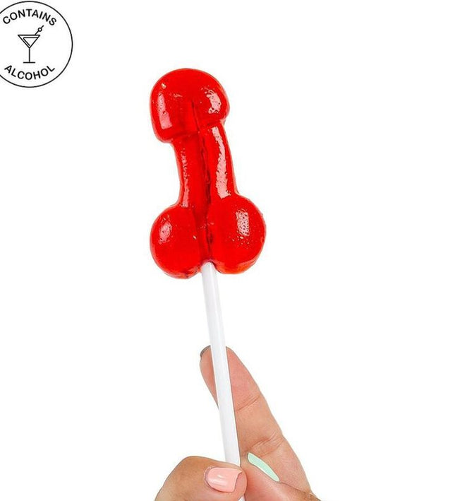 SECRETPLAY - COCK LOLLIPOP WITH ALCOHOL STRAWBERRY DAIQUIRI