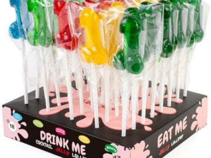 SECRETPLAY - DISPLAY ASSORTMENT PENIS LOLLIPOPS WITH ALCOHOL 40 UNITS