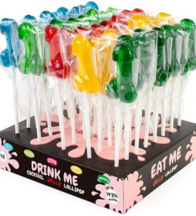 SECRETPLAY - DISPLAY ASSORTMENT PENIS LOLLIPOPS WITH ALCOHOL 40 UNITS