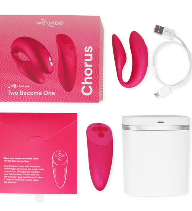 WE-VIBE - CHORUS VIBRATOR FOR COUPLES WITH SQUEEZE CONTROL PINK